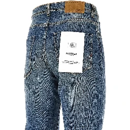 Stretch denim tapered fit jeans