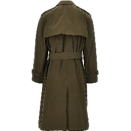 Cotton long trench coat