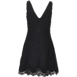 Crepe Couture mini dress with lace