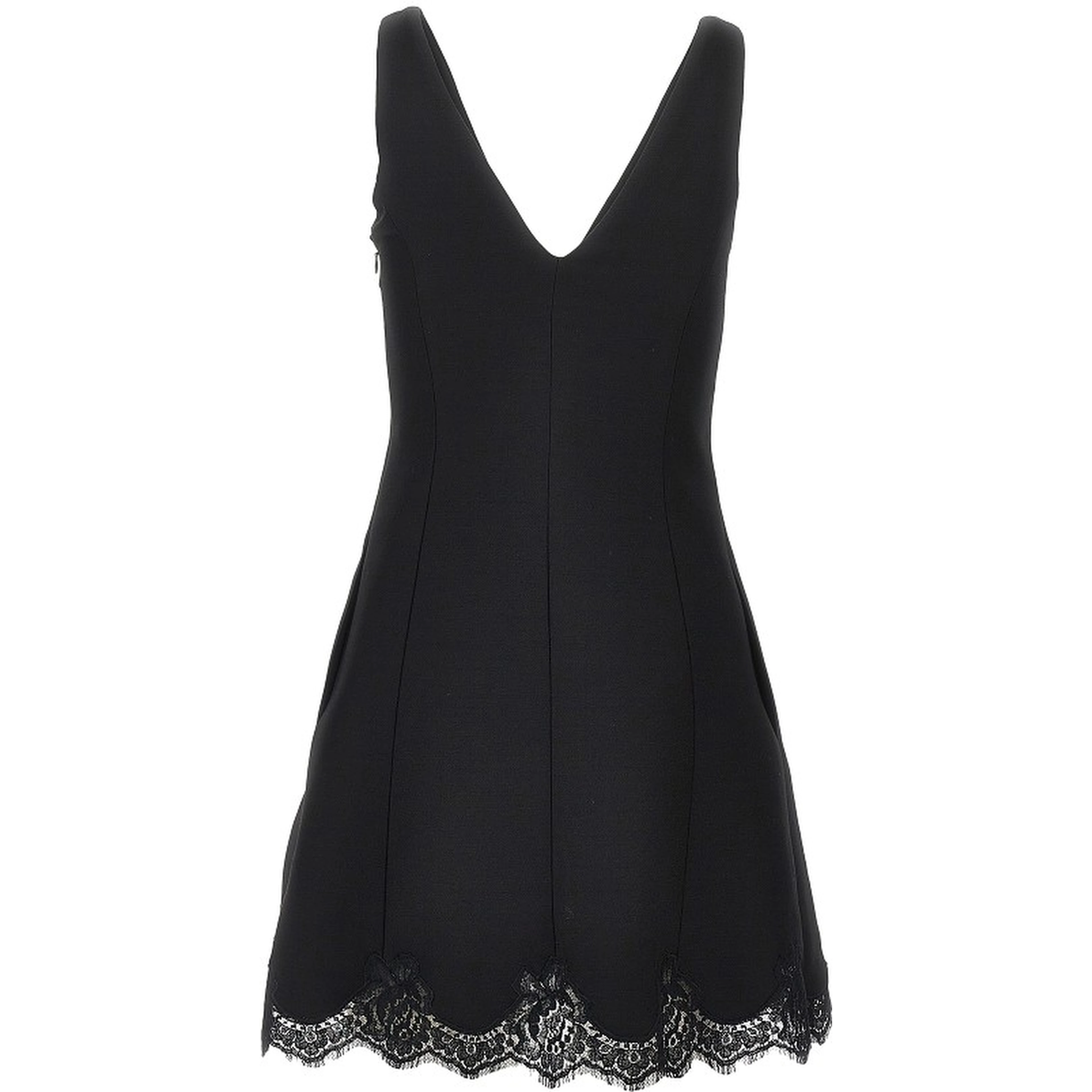 Crepe Couture mini dress with lace