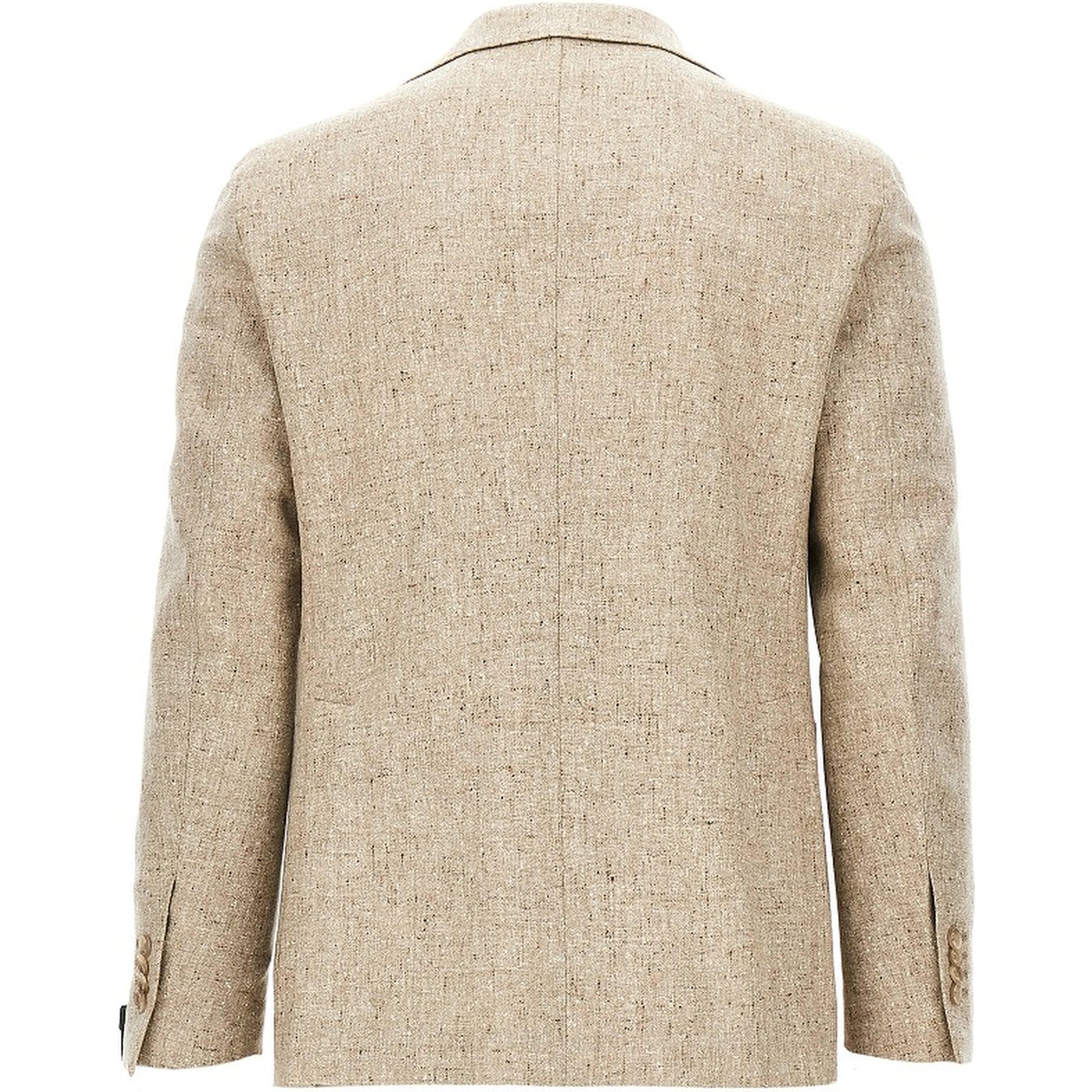 Mouliné virgin wool single-breasted jacket