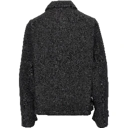 Denim blouson jacket