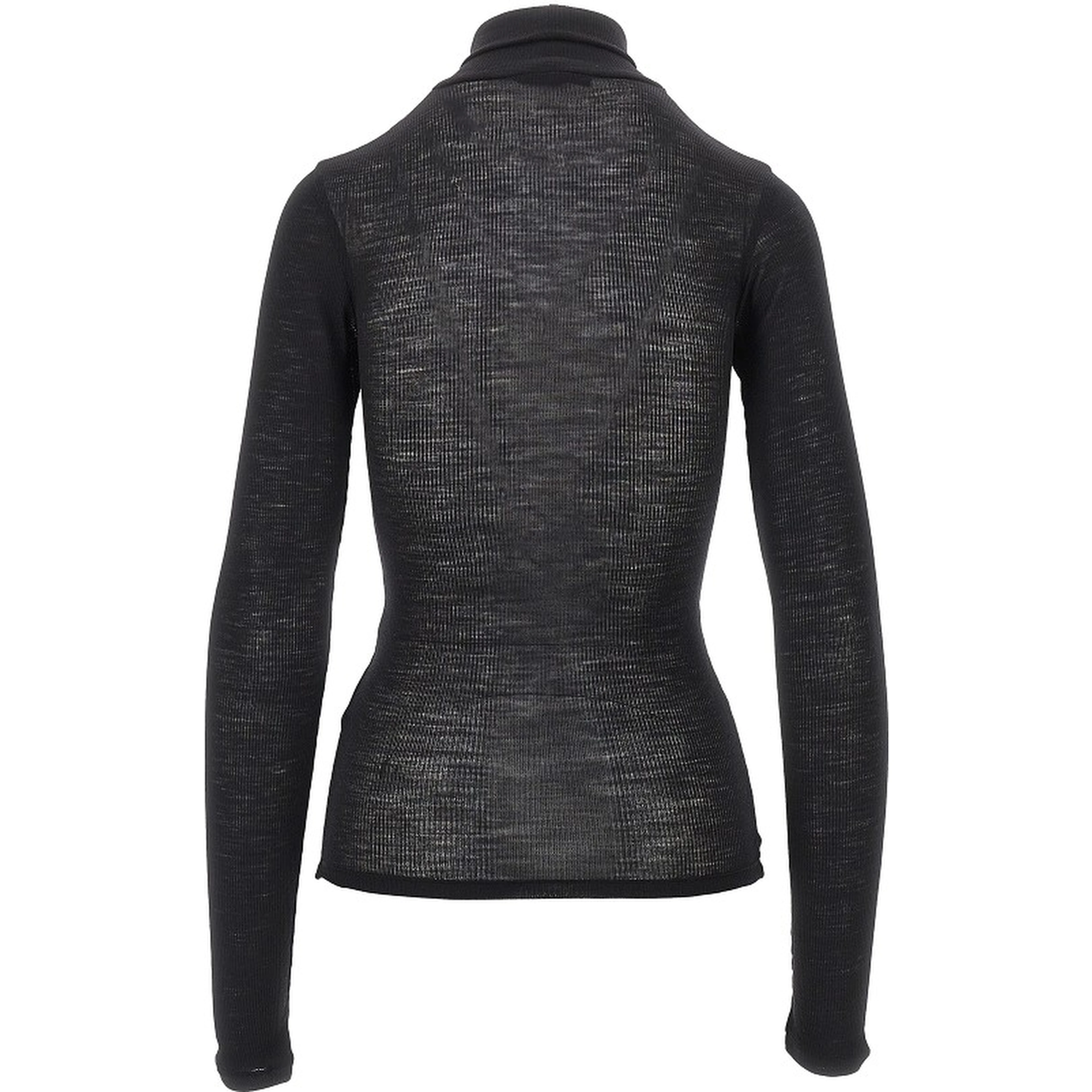 Ribbed wool turtleneck top