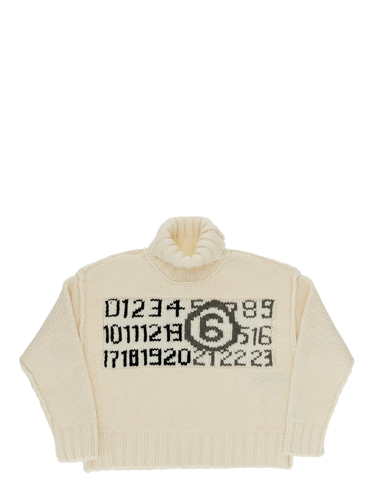 Wool-blend turtleneck sweater
