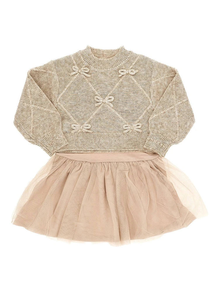 Tulle mini dress woth sweater