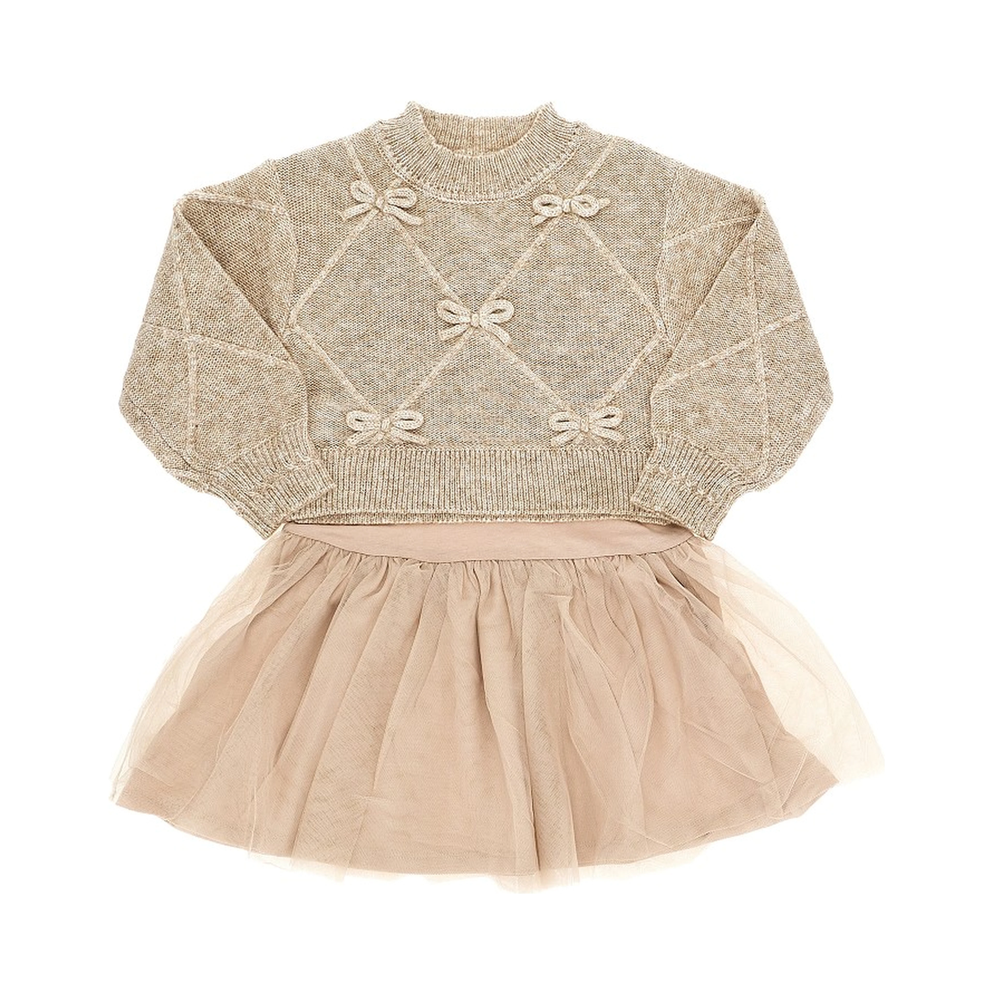 Tulle mini dress woth sweater