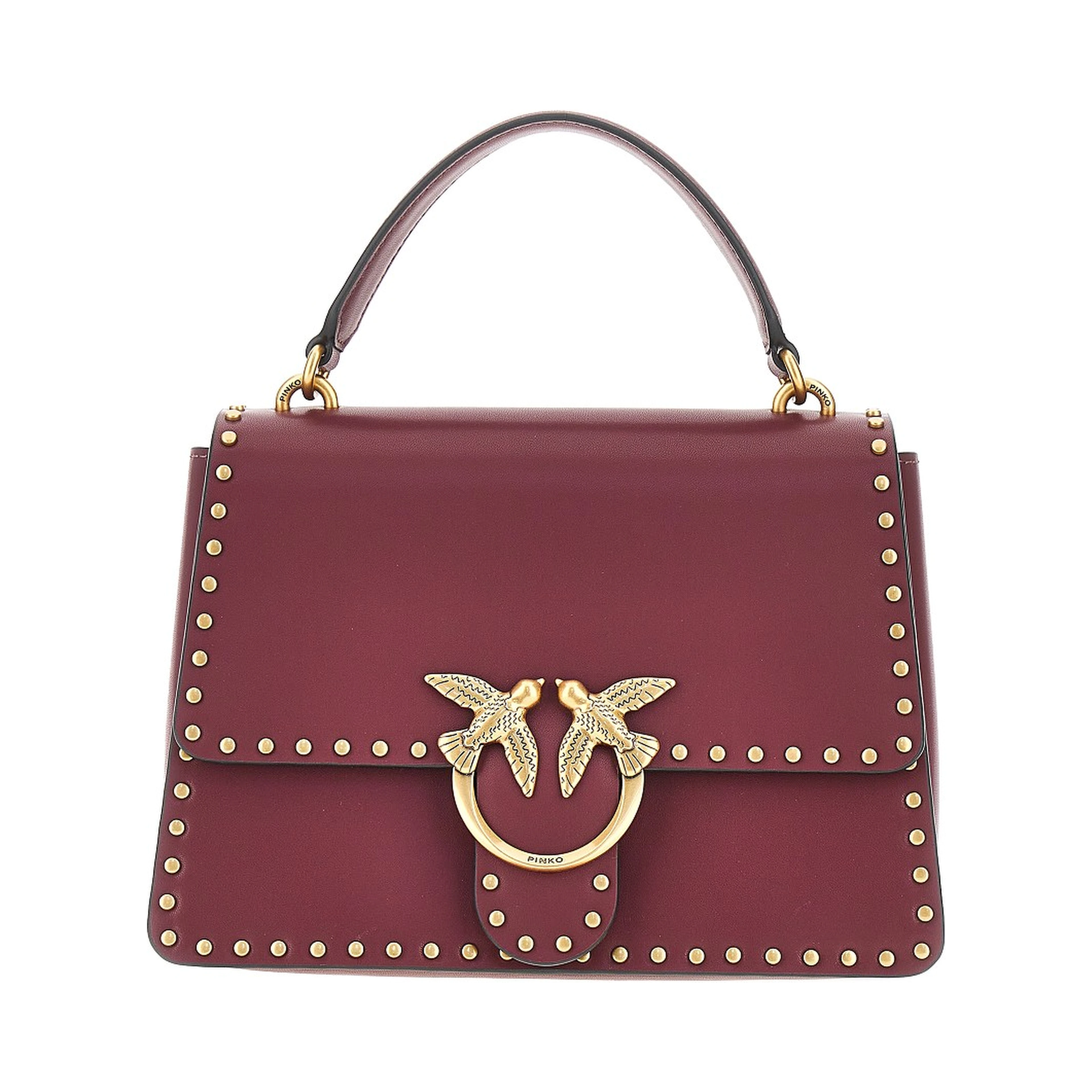 Leather bag with Love Birds buckle