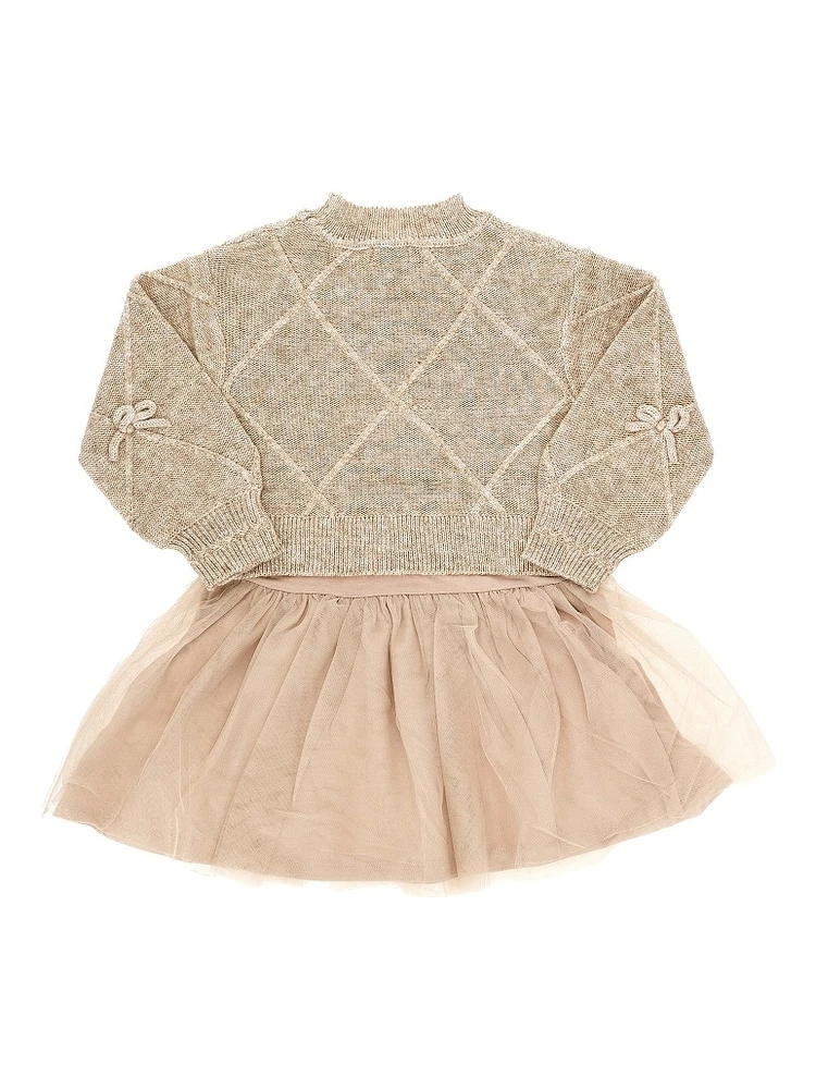 Tulle mini dress woth sweater alternative