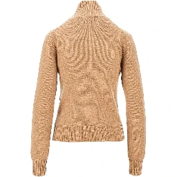 Cashmere standing collar sweater