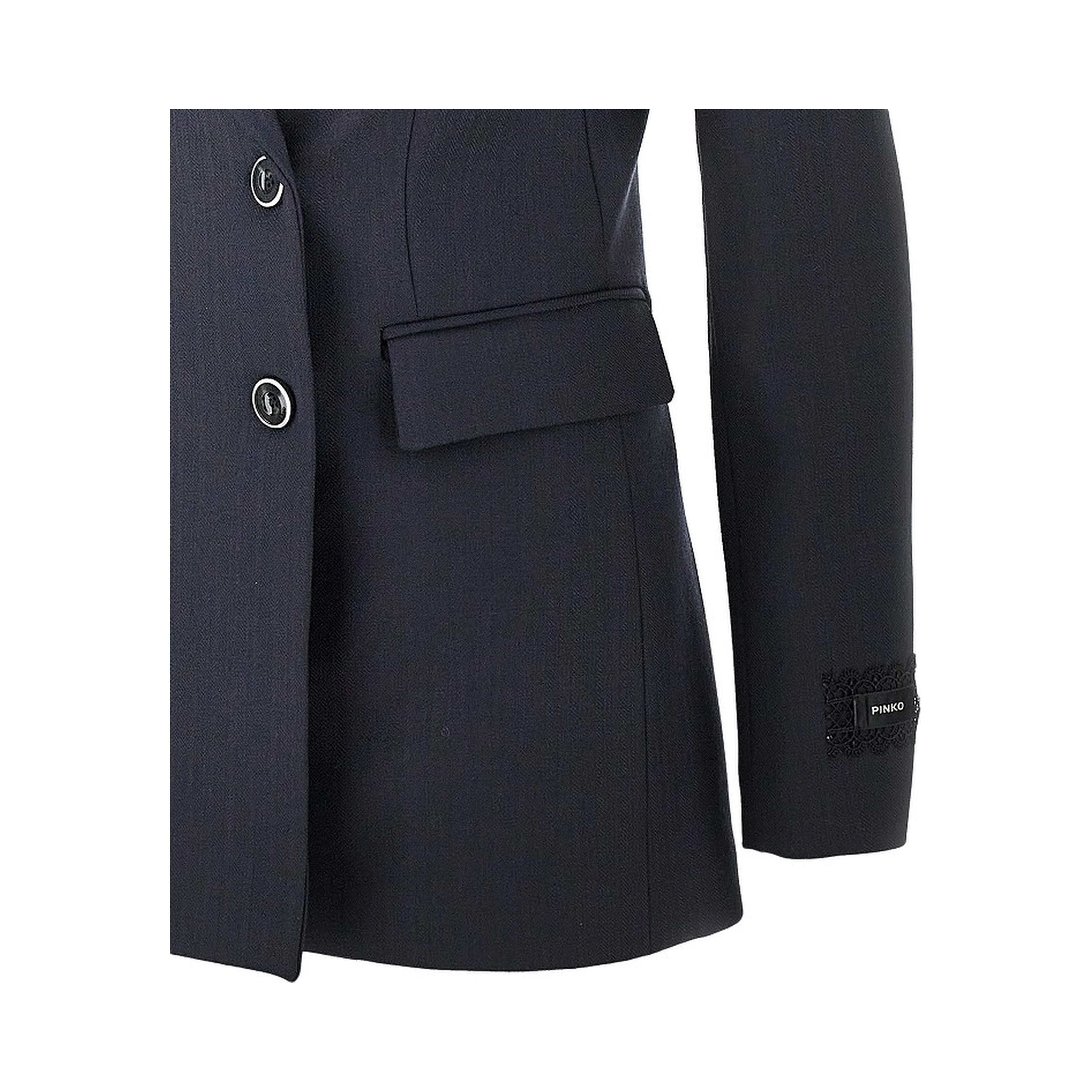 Wool-blend double-breasted colsure