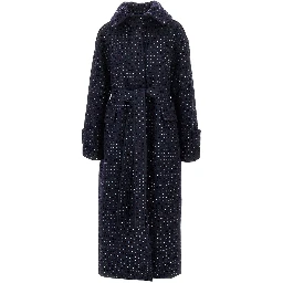 Full-strass wool long coat