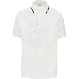 Piquet polo shirt with Check trimmings