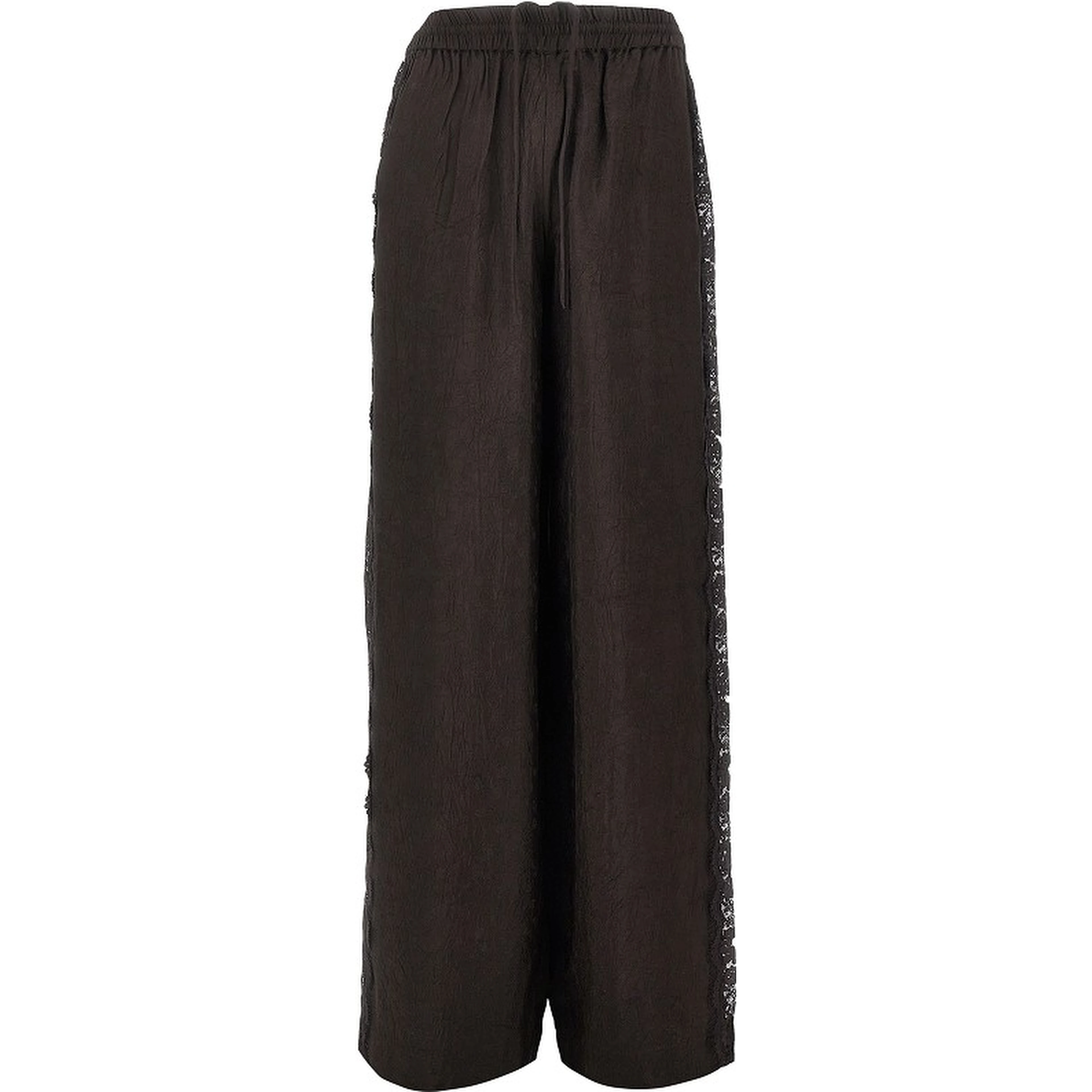 Jacquard pants with lace bands