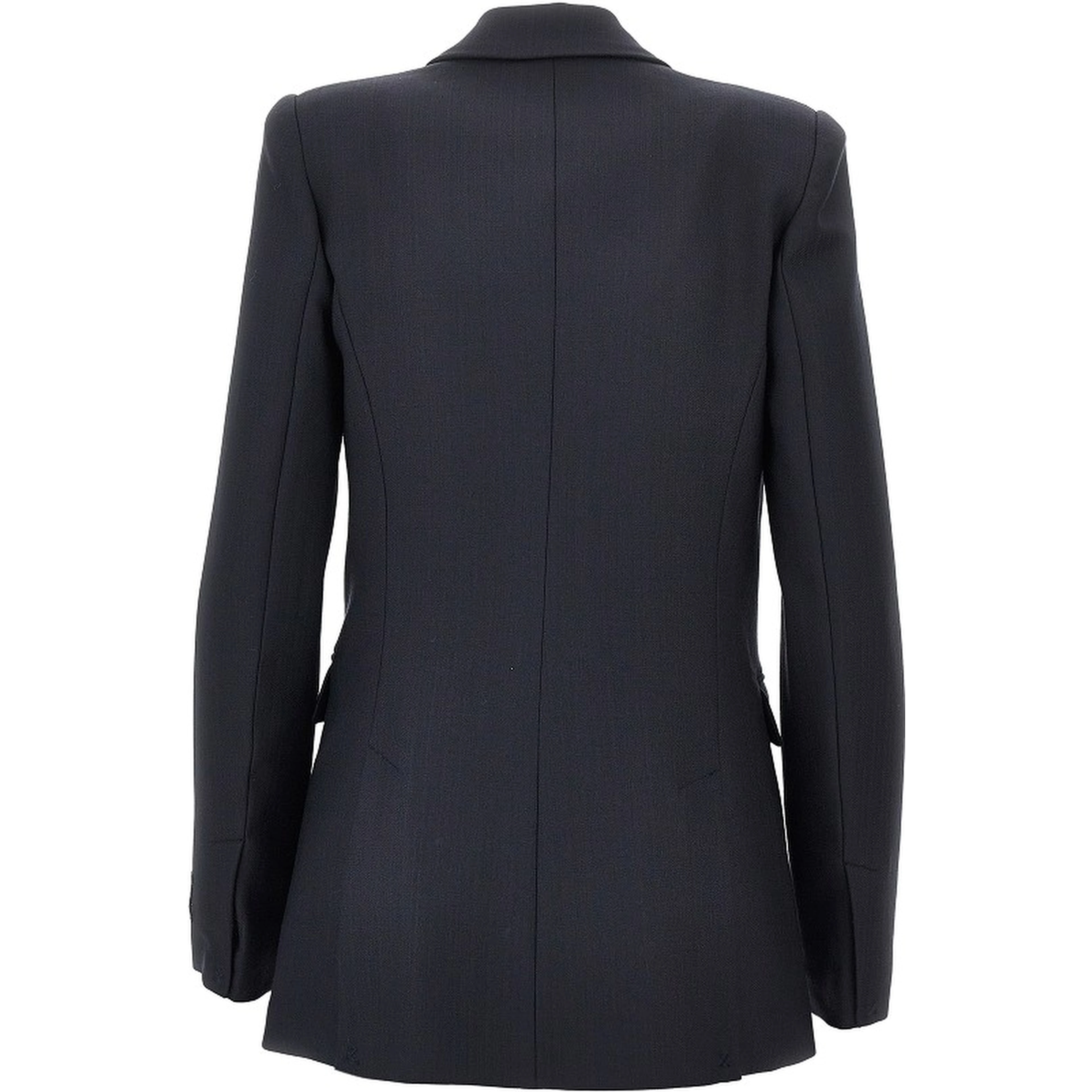 Wool-blend double-breasted colsure