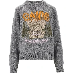 'Forest Teddy' wool-blend sweater