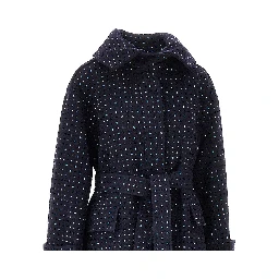 Full-strass wool long coat