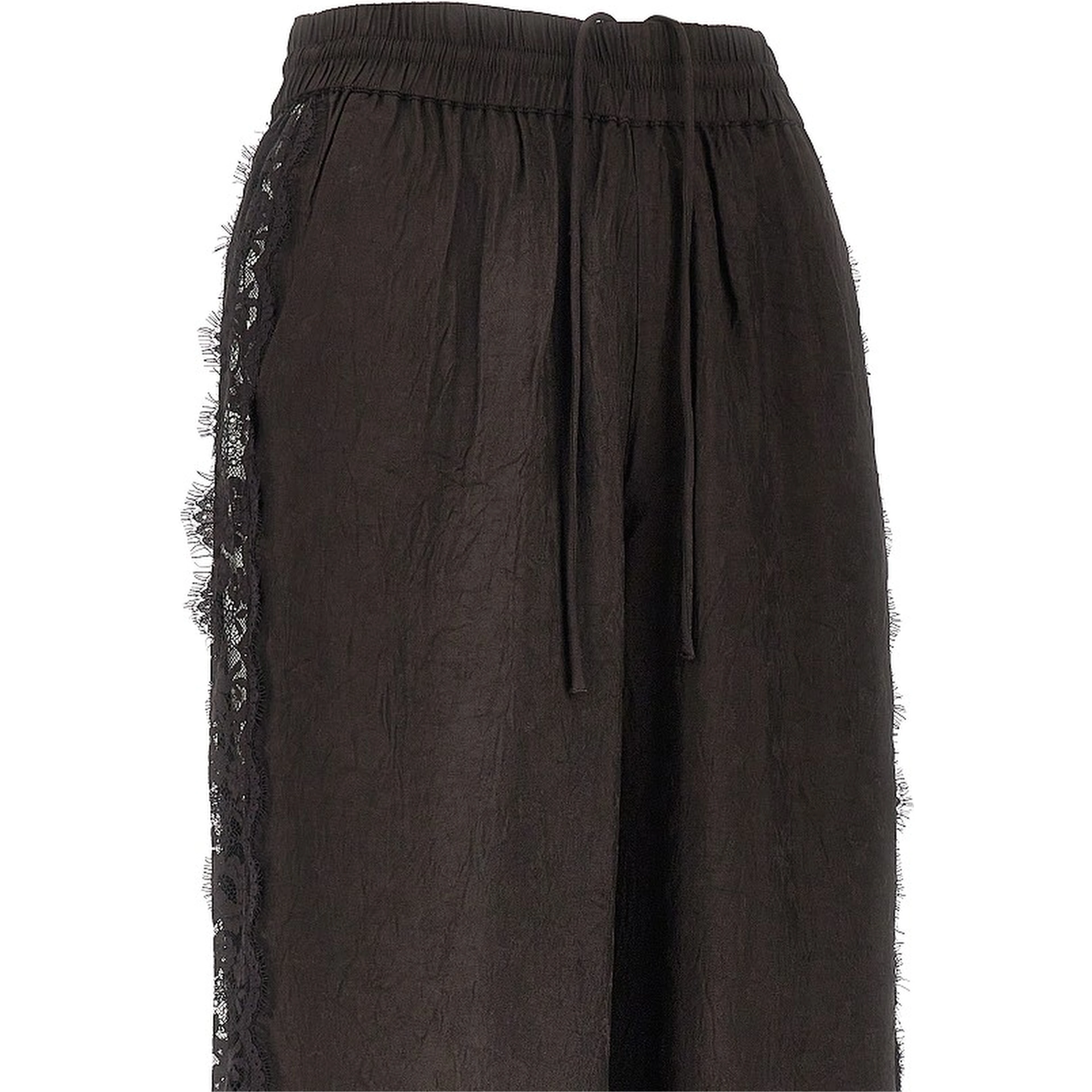 Jacquard pants with lace bands