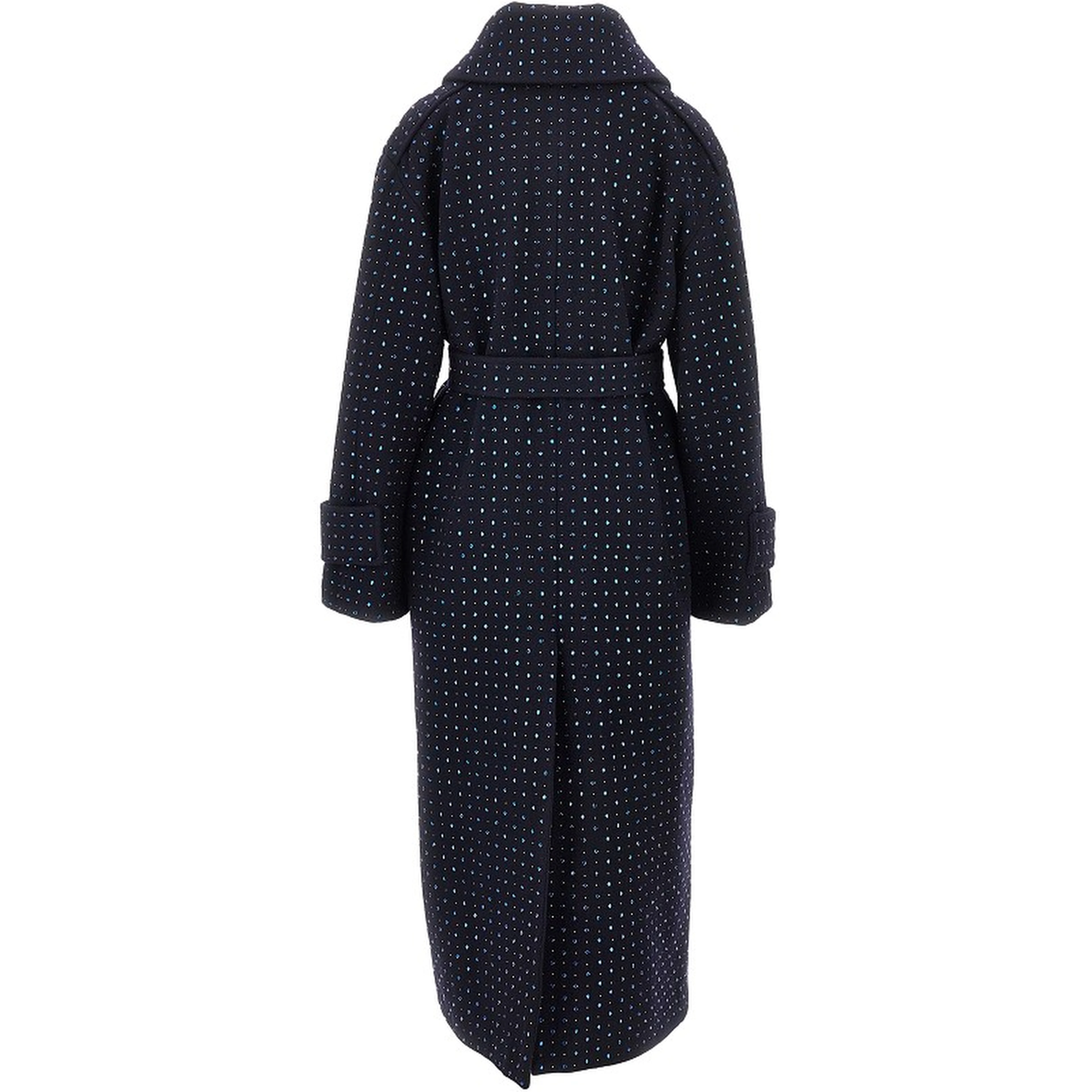 Full-strass wool long coat