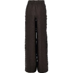 Jacquard pants with lace bands