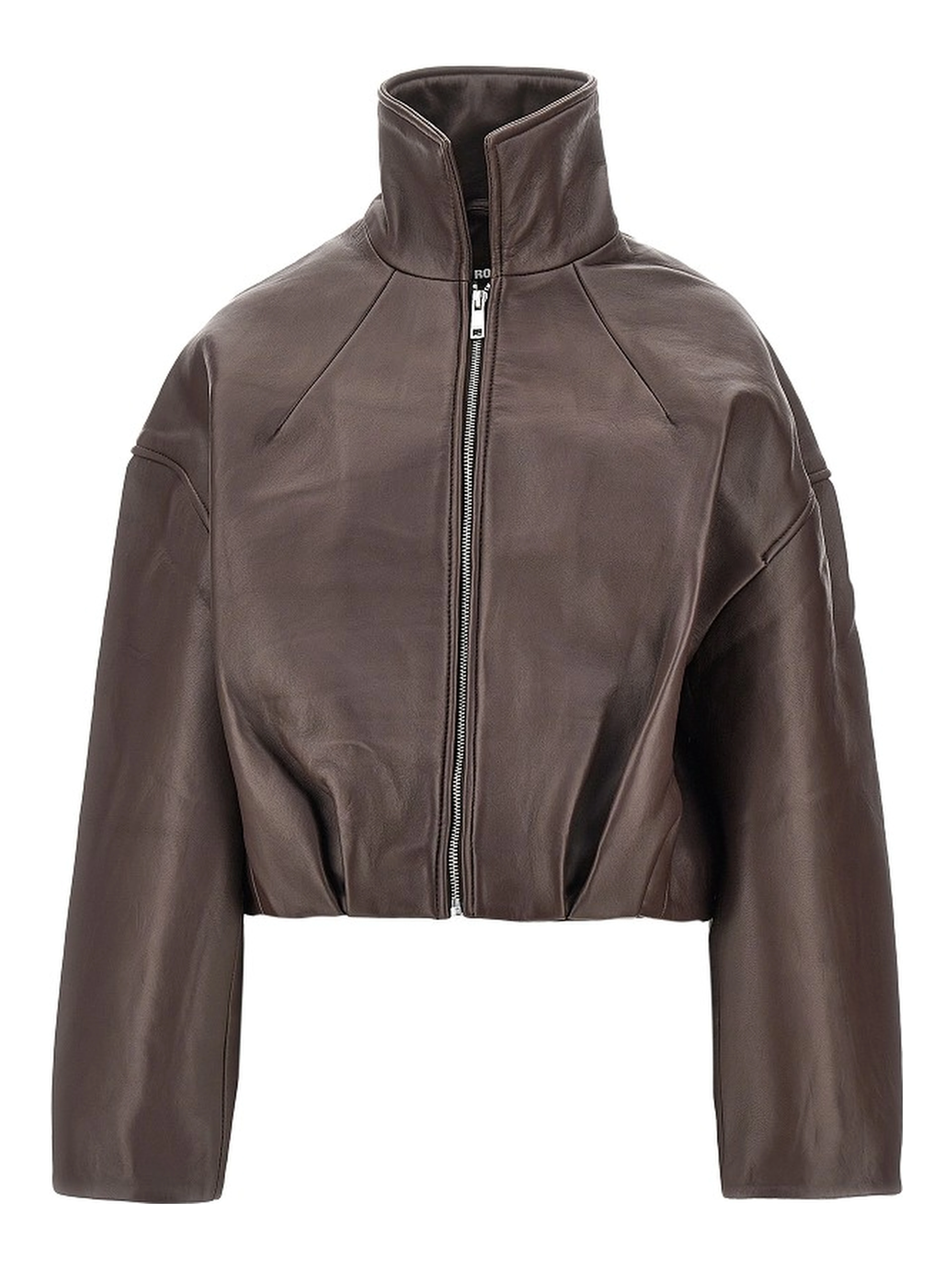 Leather Boxy jacket