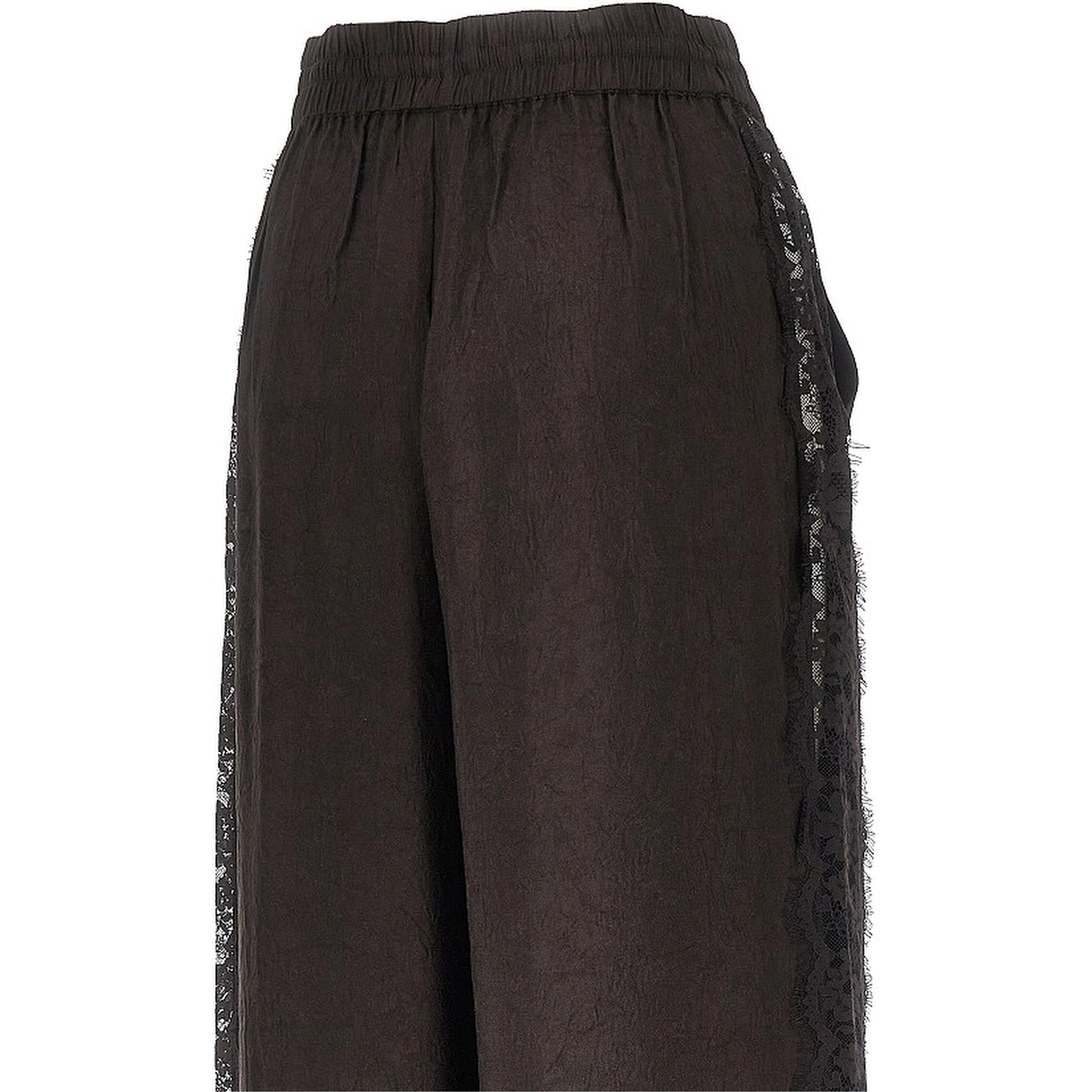 Jacquard pants with lace bands