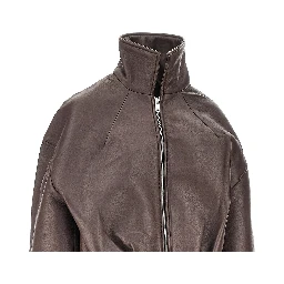 Leather Boxy jacket
