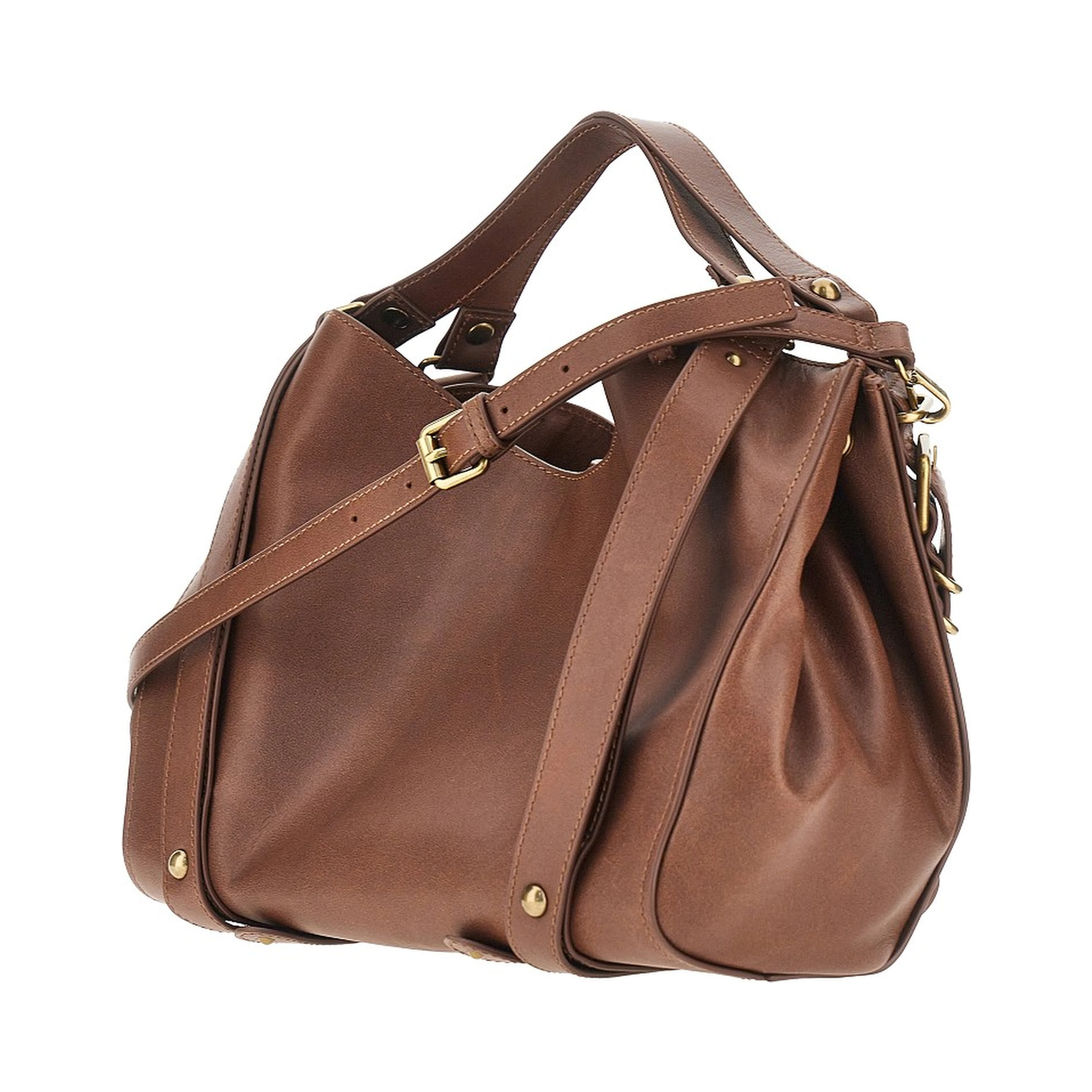 Leather medium 'D-One' bag