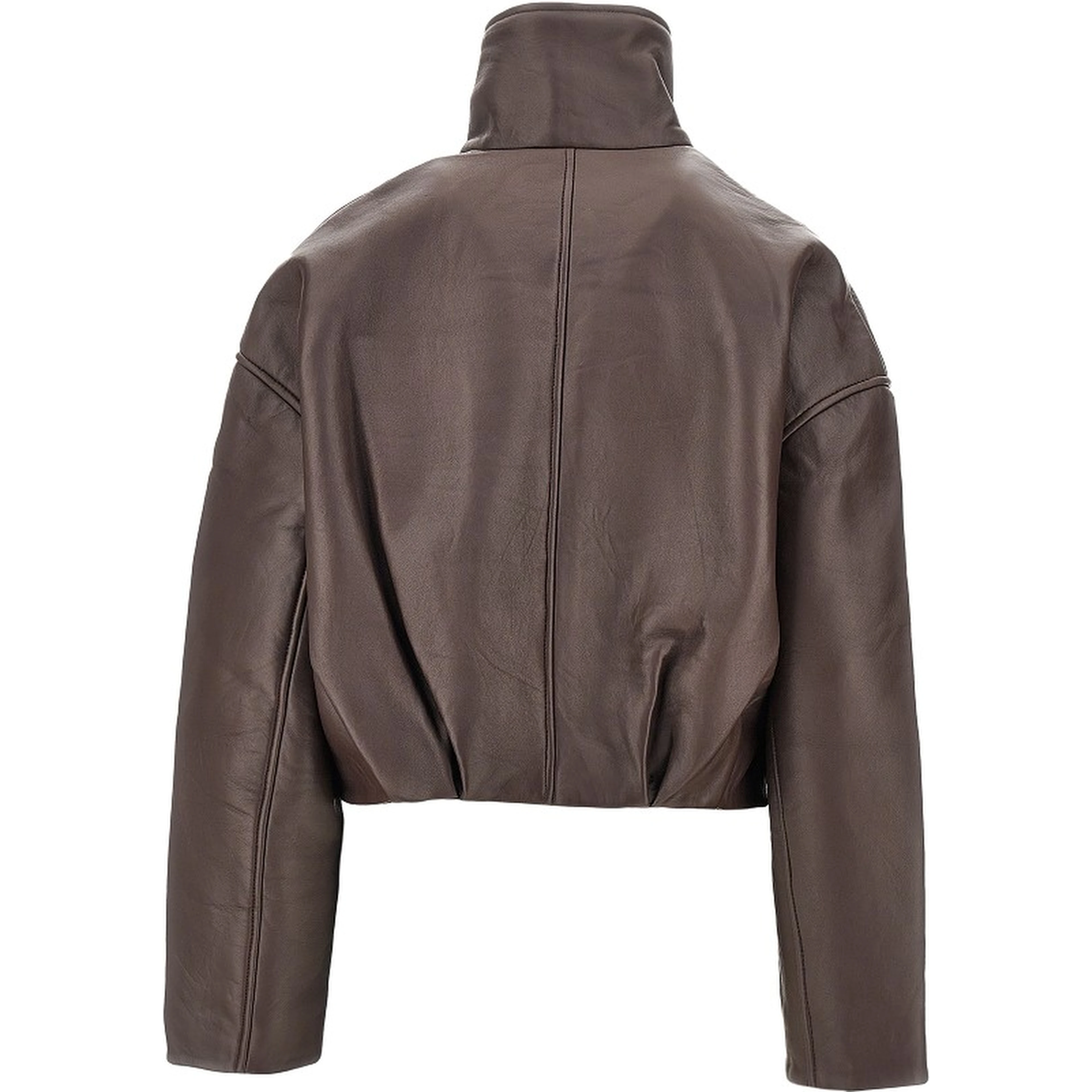 Leather Boxy jacket