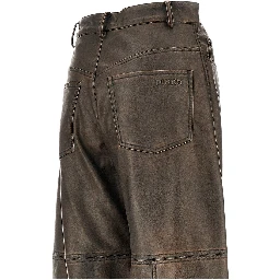 Faux leather Barrel Leg pants