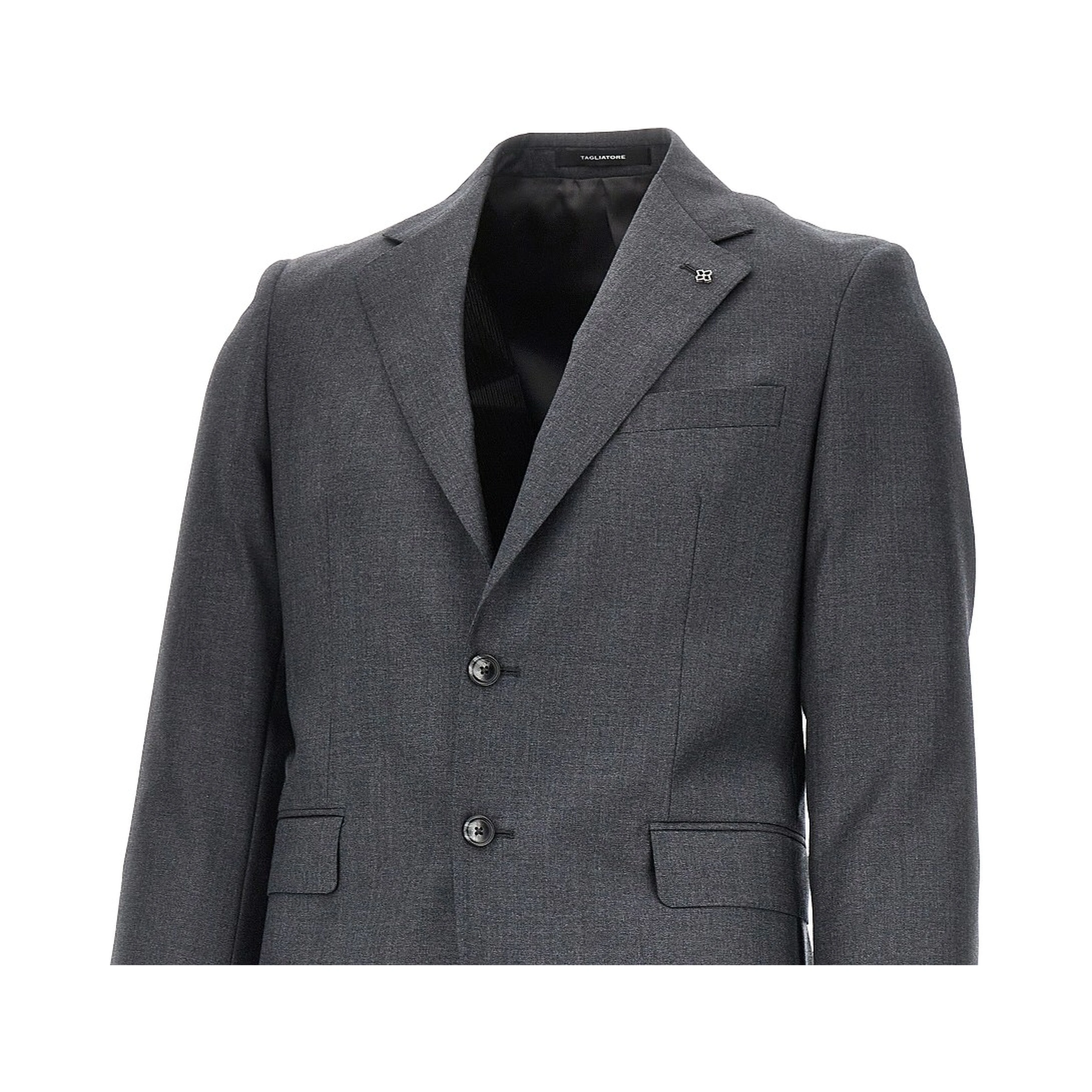 Virgin wool two-pieces tailored suit