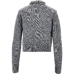 Knitted crewneck sweater with crystals