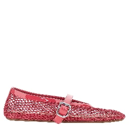 Fishnet ballerina flats