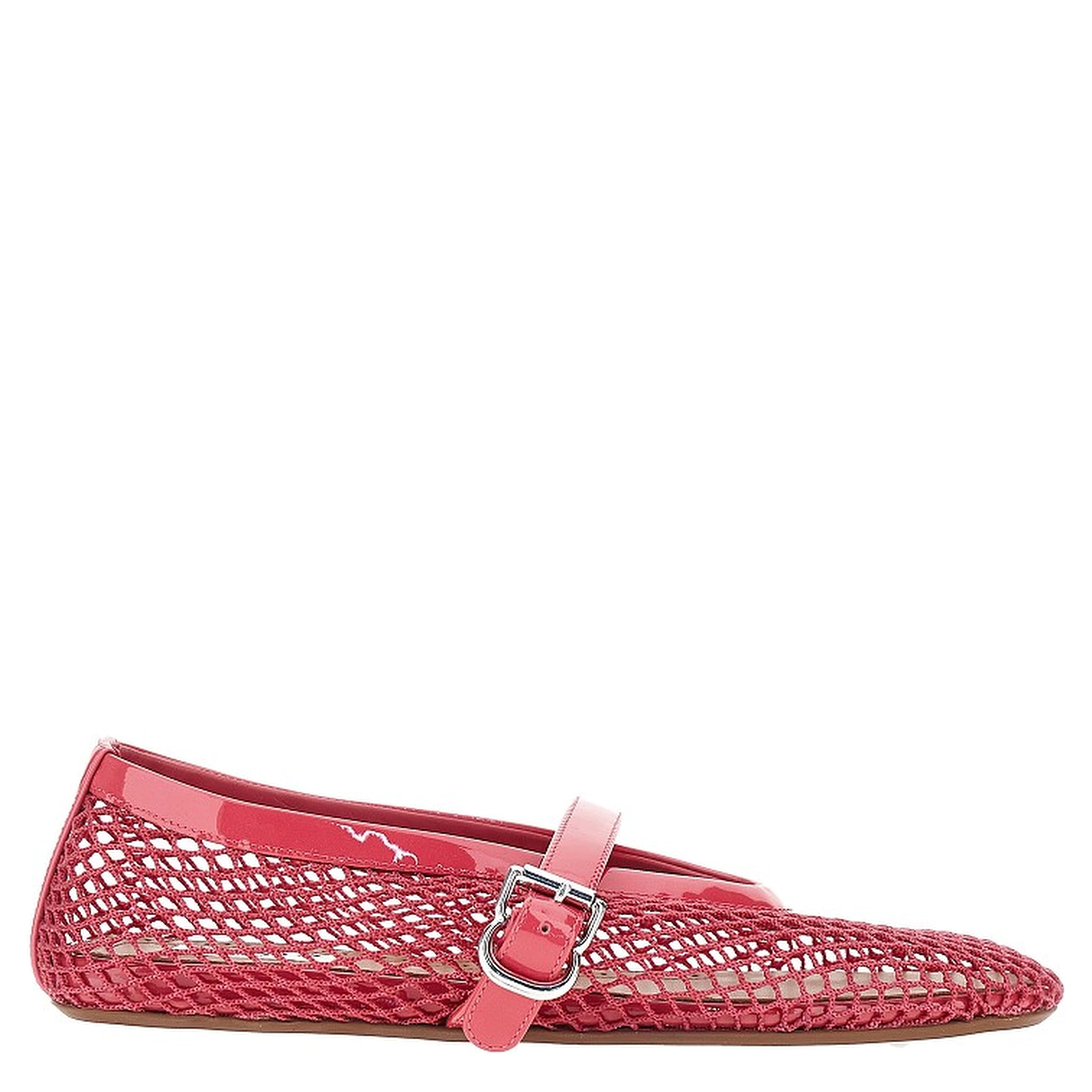 Fishnet ballerina flats
