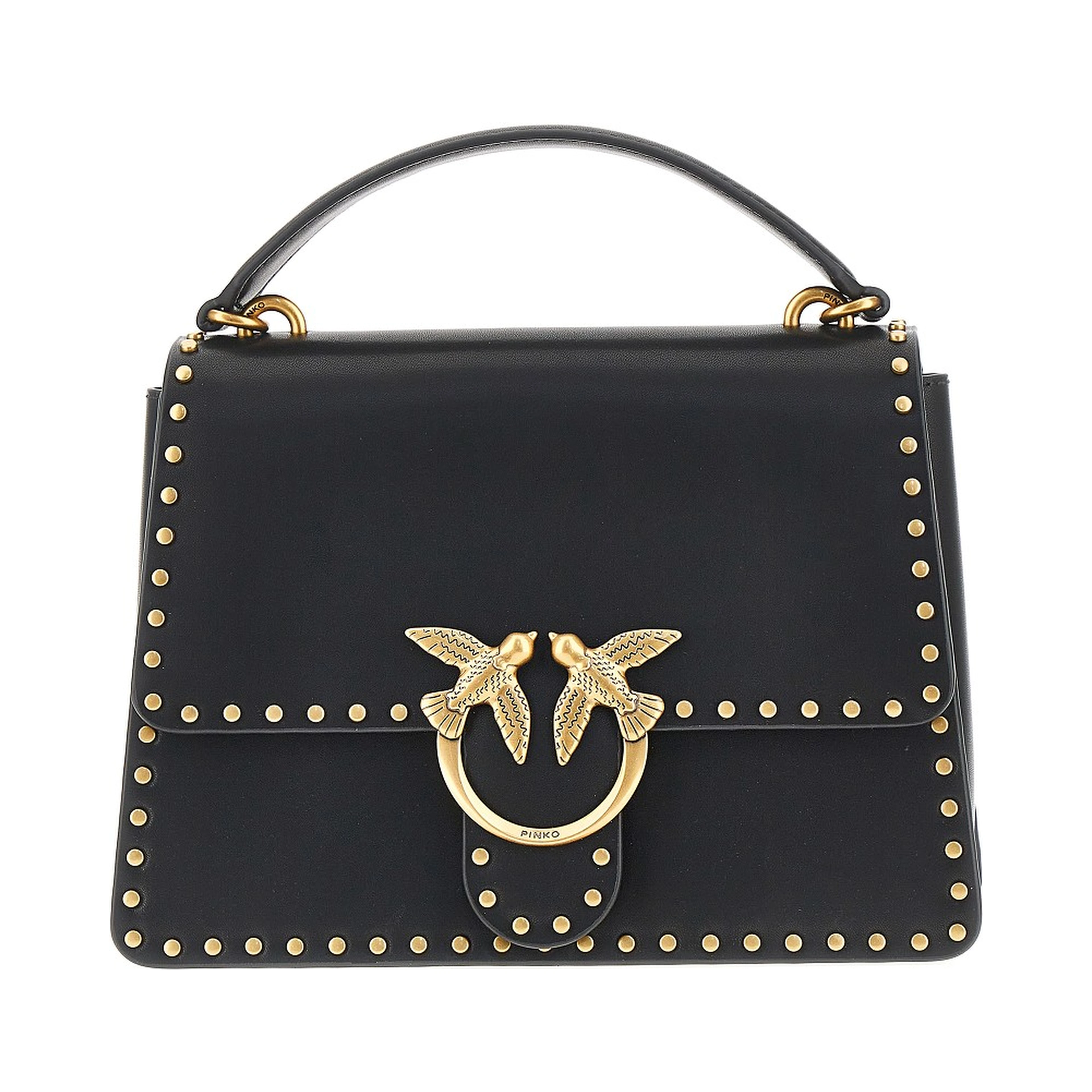 Leather bag with Love Birds buckle