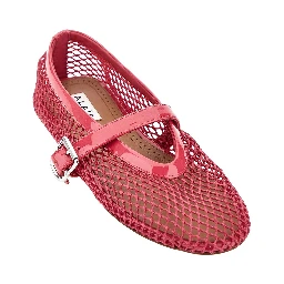 Fishnet ballerina flats
