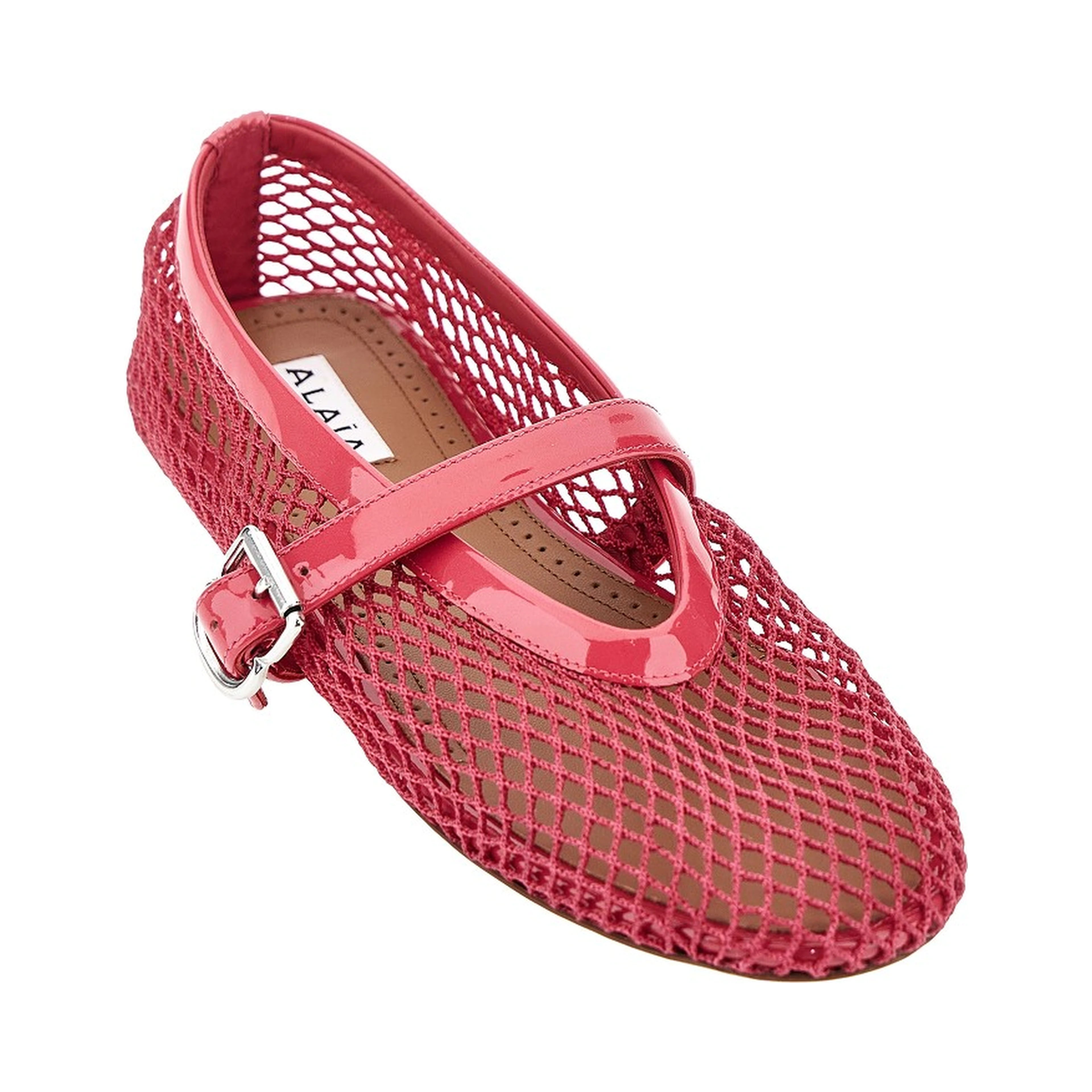 Fishnet ballerina flats