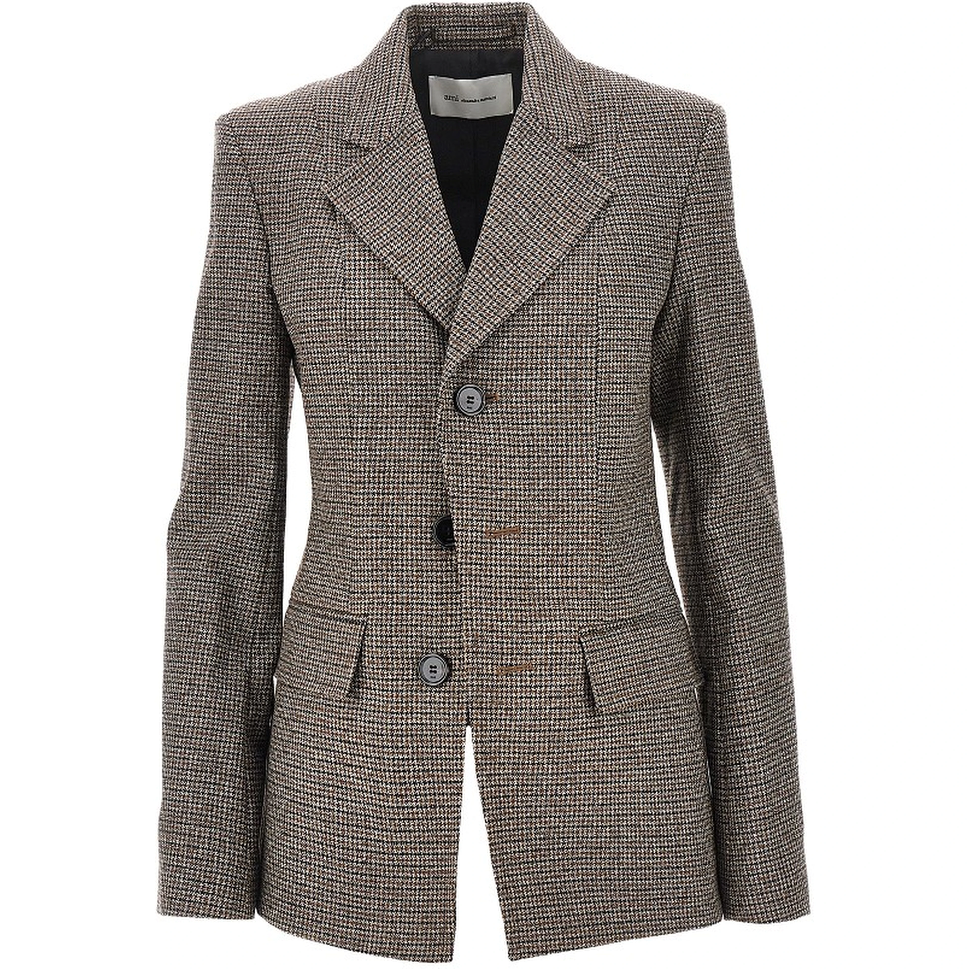 Houndstooth single-breasted jacket