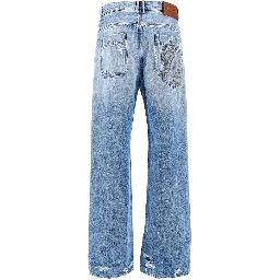 Distressed denim Over pants