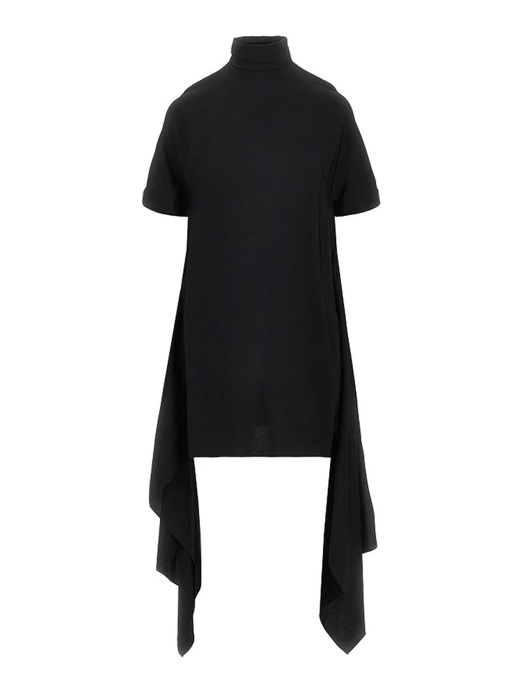Viscose asymmetrical mini dress