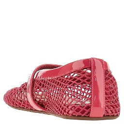 Fishnet ballerina flats
