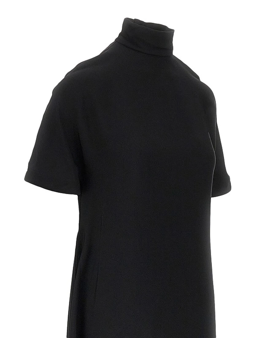 Viscose asymmetrical mini dress