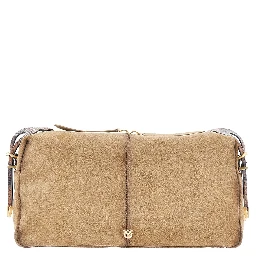 Suede leather large 'Keeper' shoulder bag