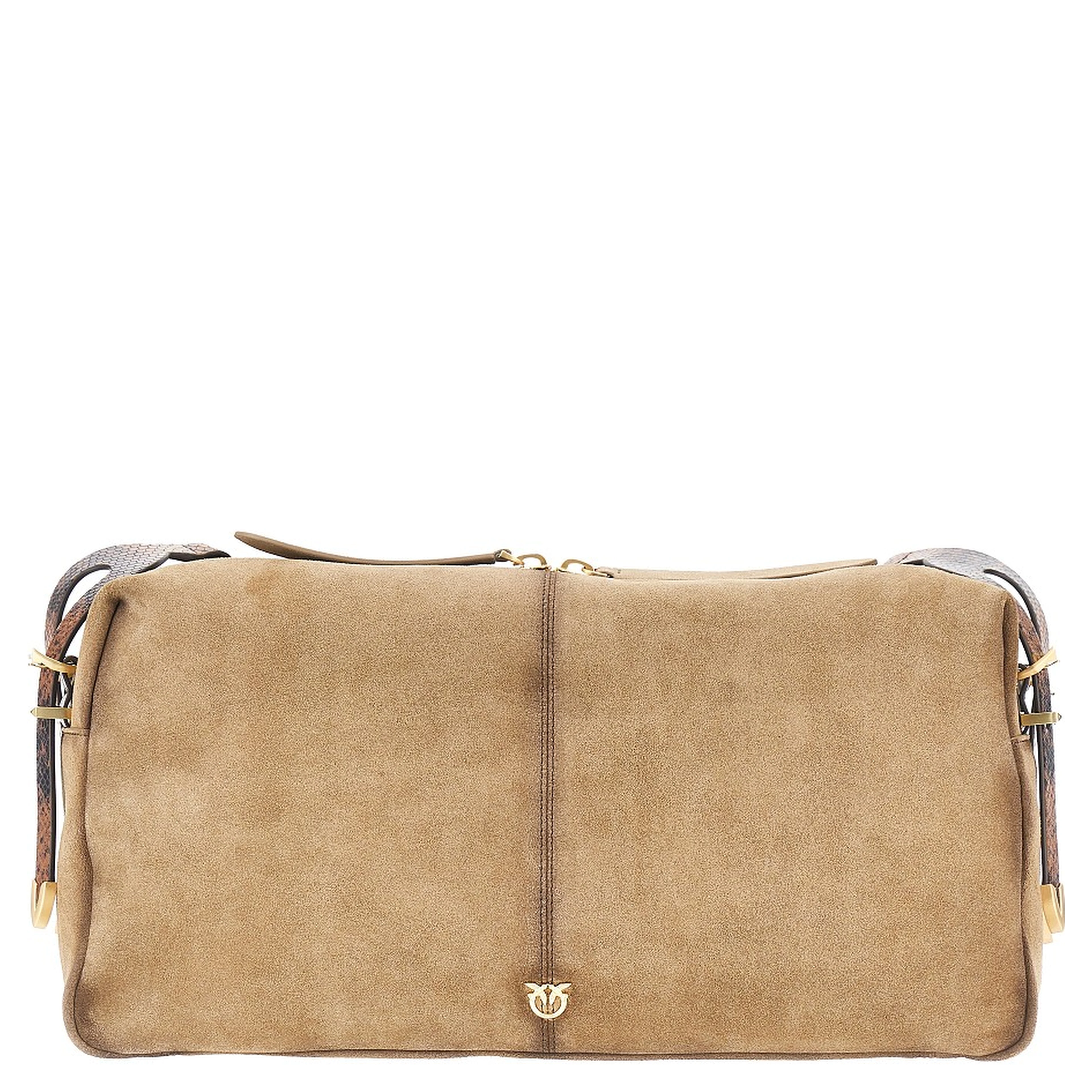 Suede leather large 'Keeper' shoulder bag
