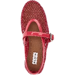 Fishnet ballerina flats
