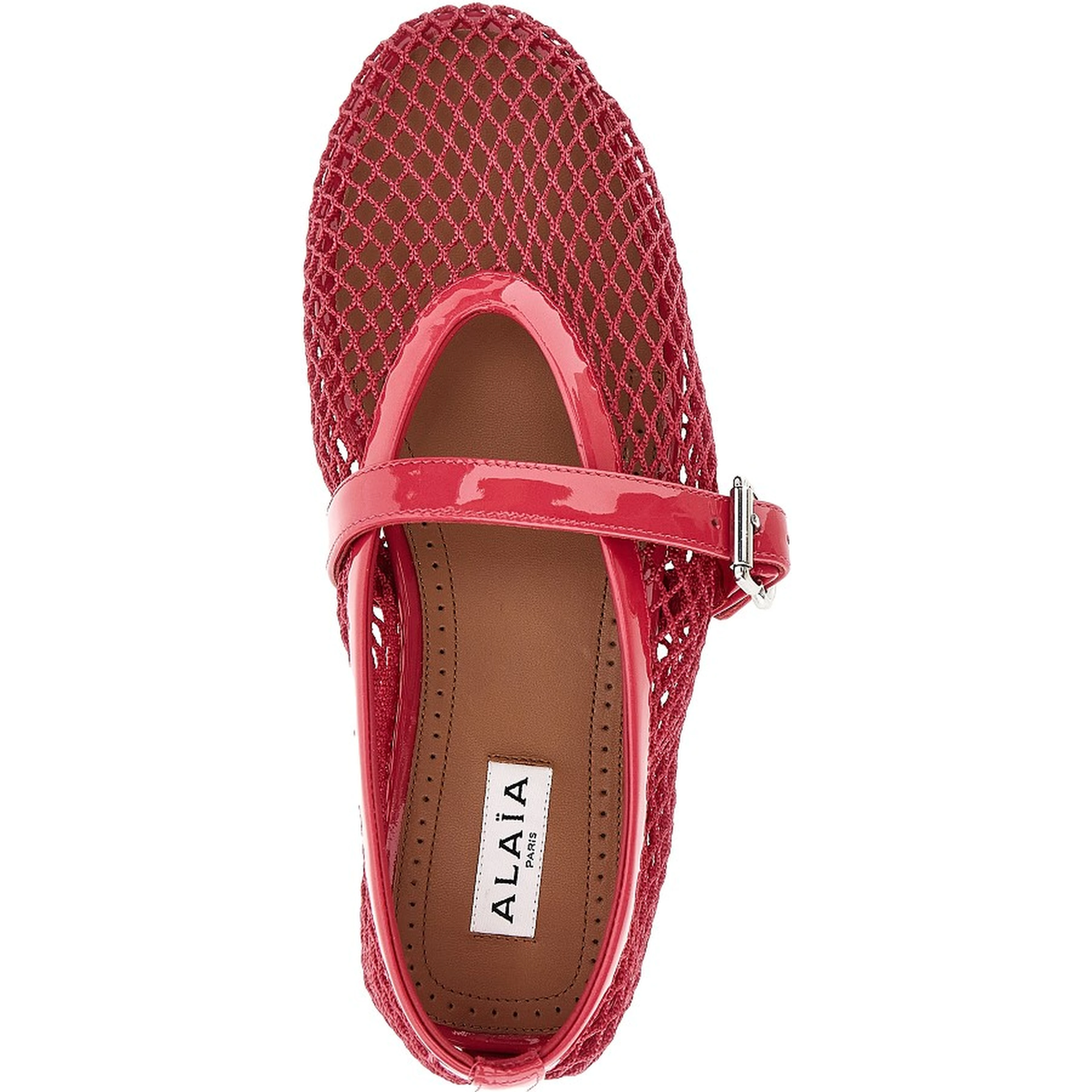 Fishnet ballerina flats