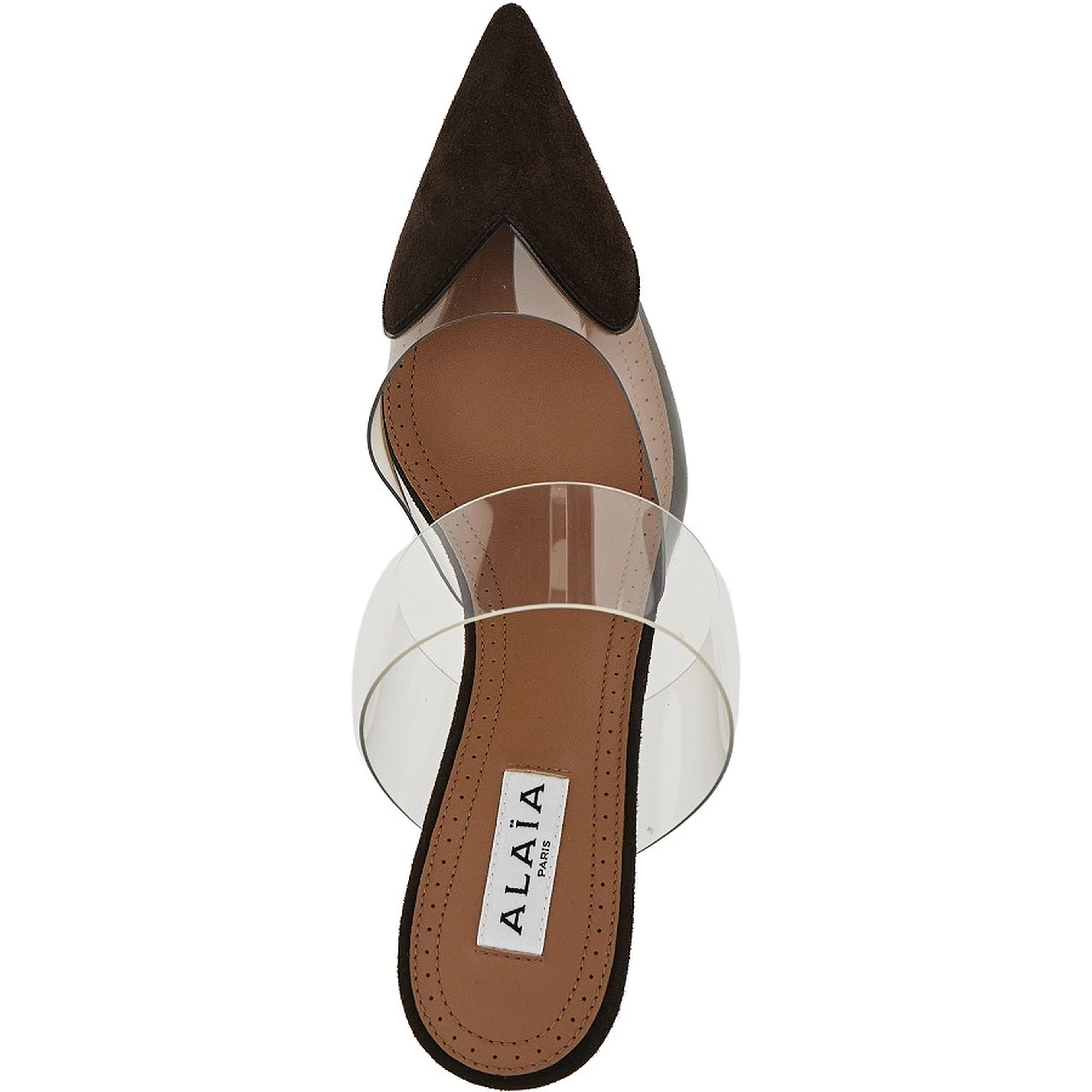 Suede leather 'Le Coeur' wedge mules