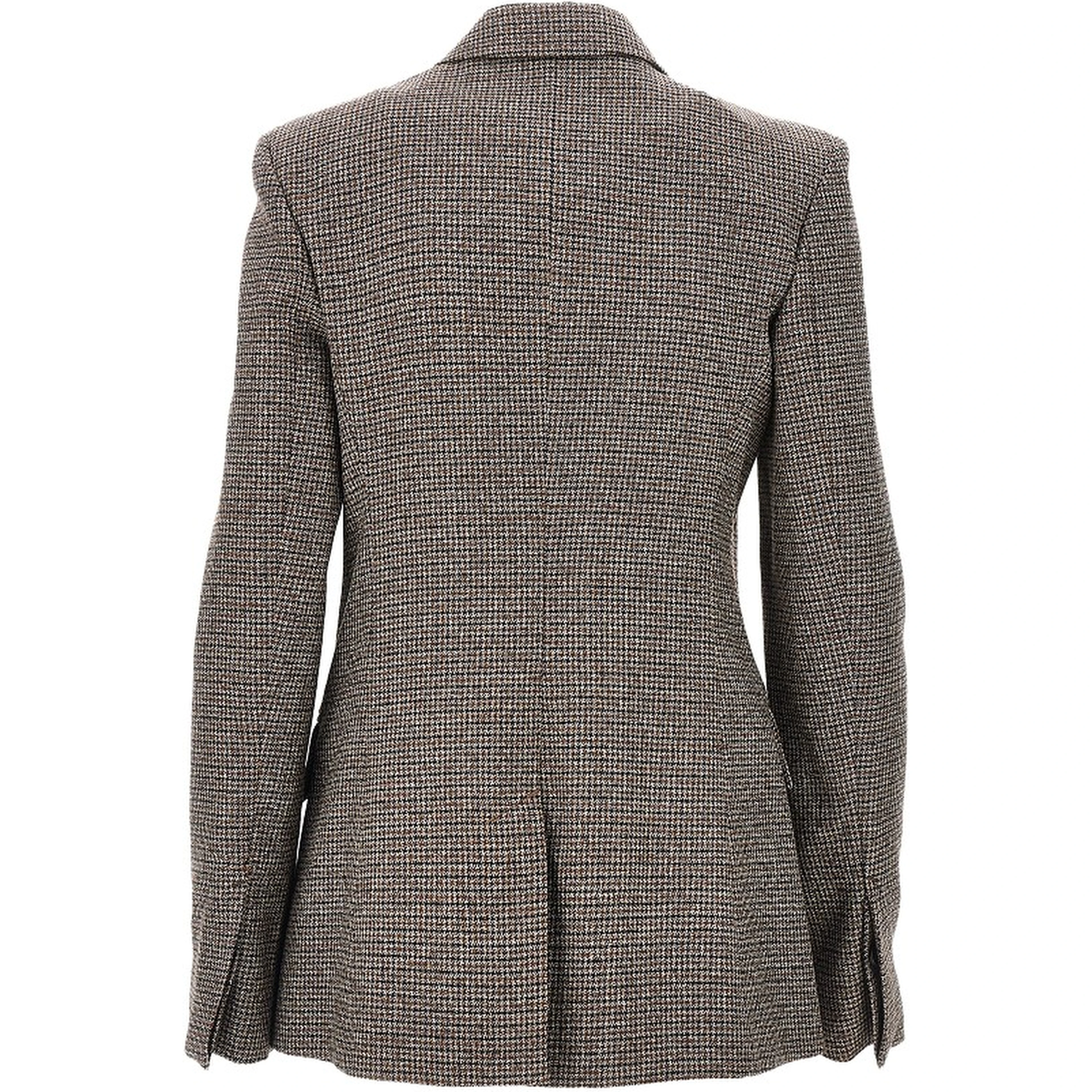 Houndstooth single-breasted jacket