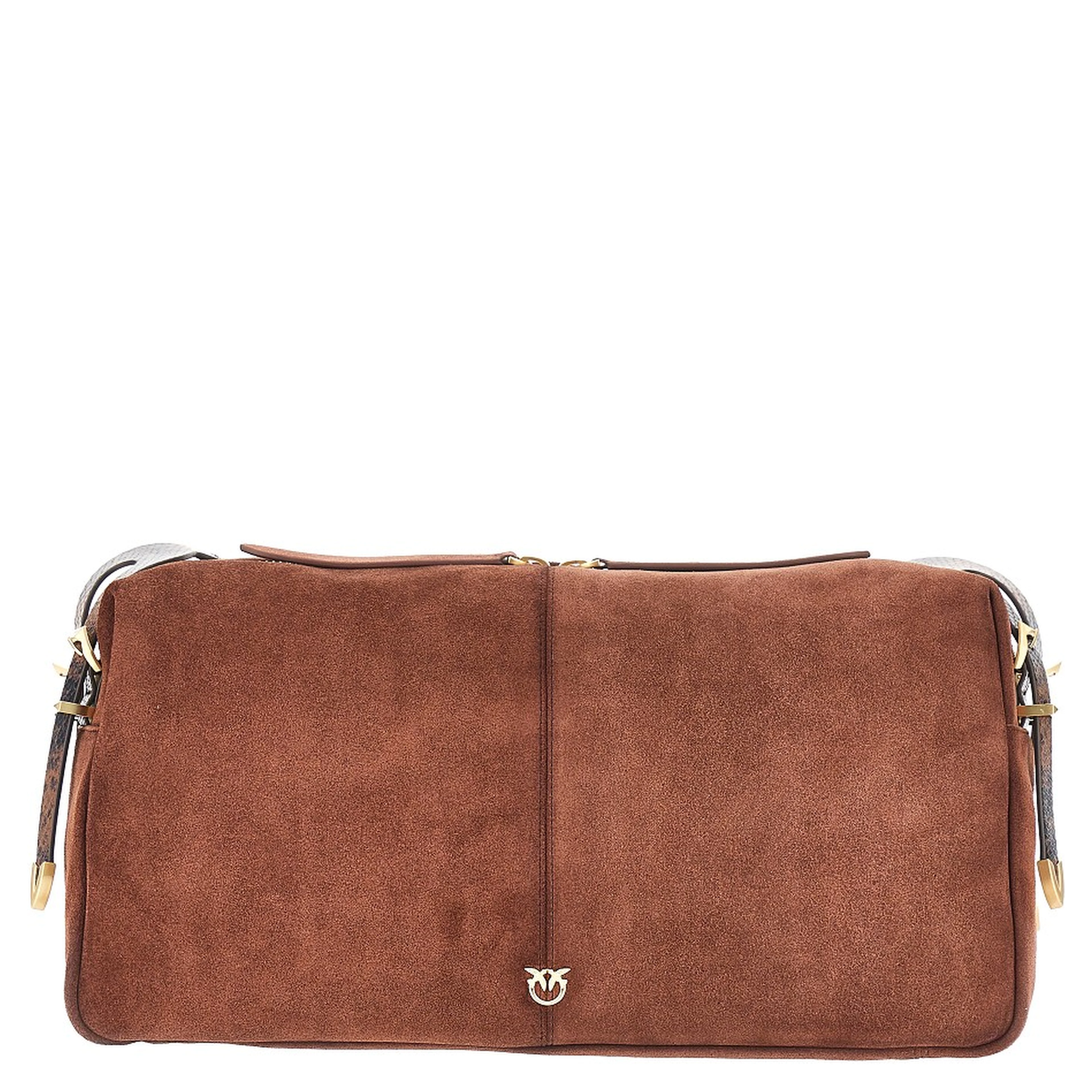 Suede leather large 'Keeper' shoulder bag