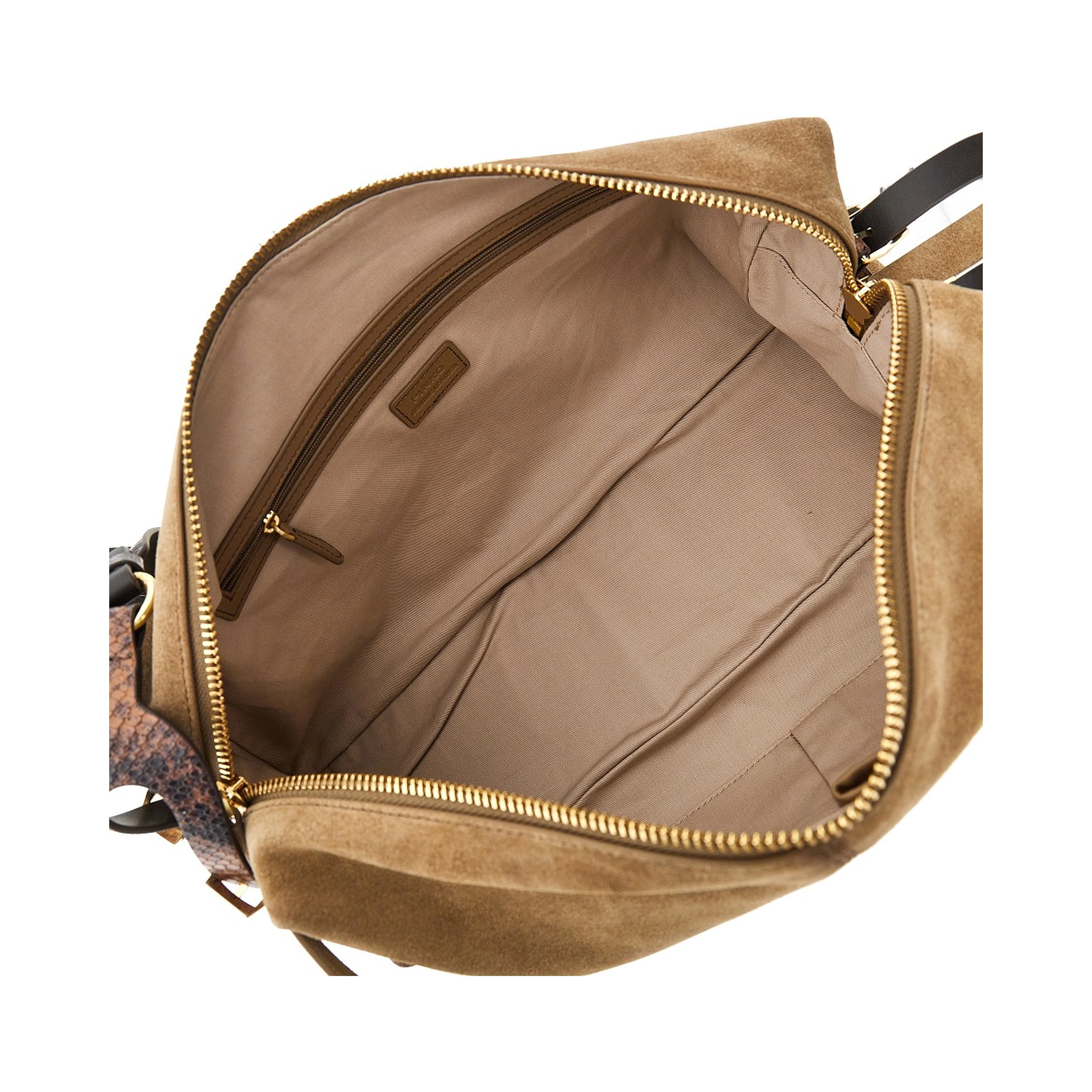 Suede leather large 'Keeper' shoulder bag