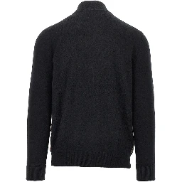 Diamond-shaped cashmere cardigan